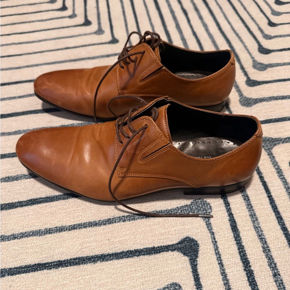 Kenneth Cole MIX-ER Derby Dress Shoes size 8.5 Men’s. Cognac